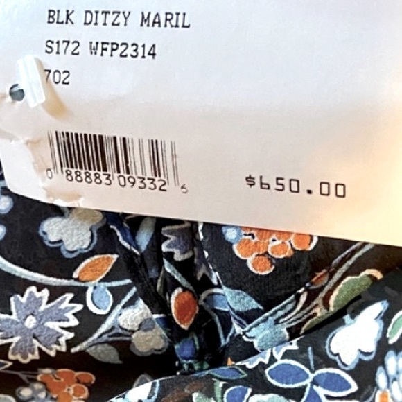 Veronica Beard Marylin Cold Shoulder Floral Silk Wrap Dress Sz 2 NEW - Picture 8 of 8